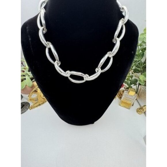 Vintage RIM SOHO RLM ROBERT LEE MORRIS Chunky Links Necklace NWT 15" Long - Picture 2 of 9